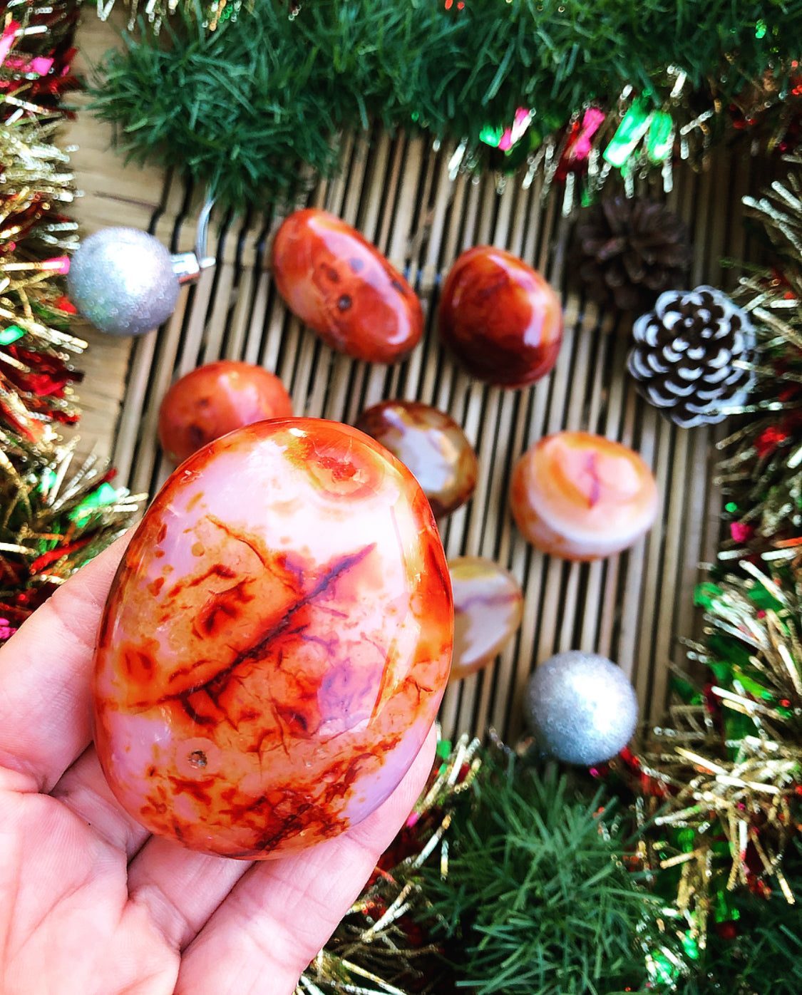 Carnelian Palm Stone