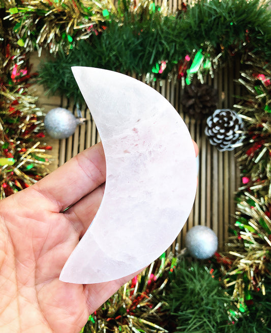 Selenite Moon Charging Plate