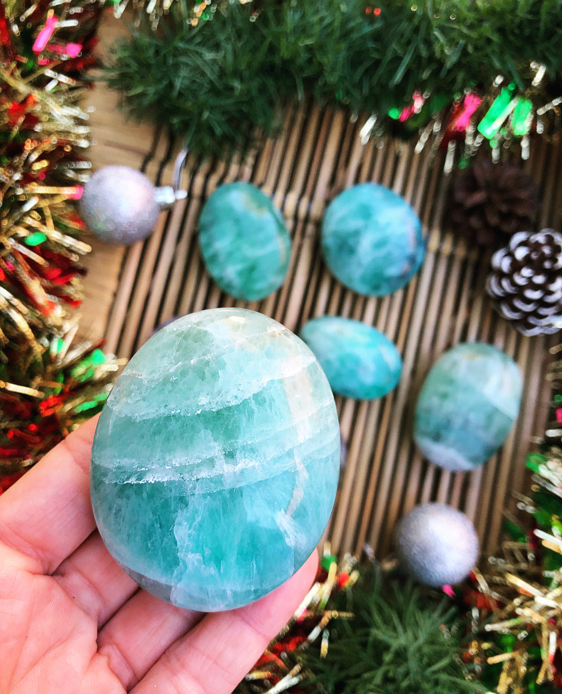 Fluorite Palm Stone