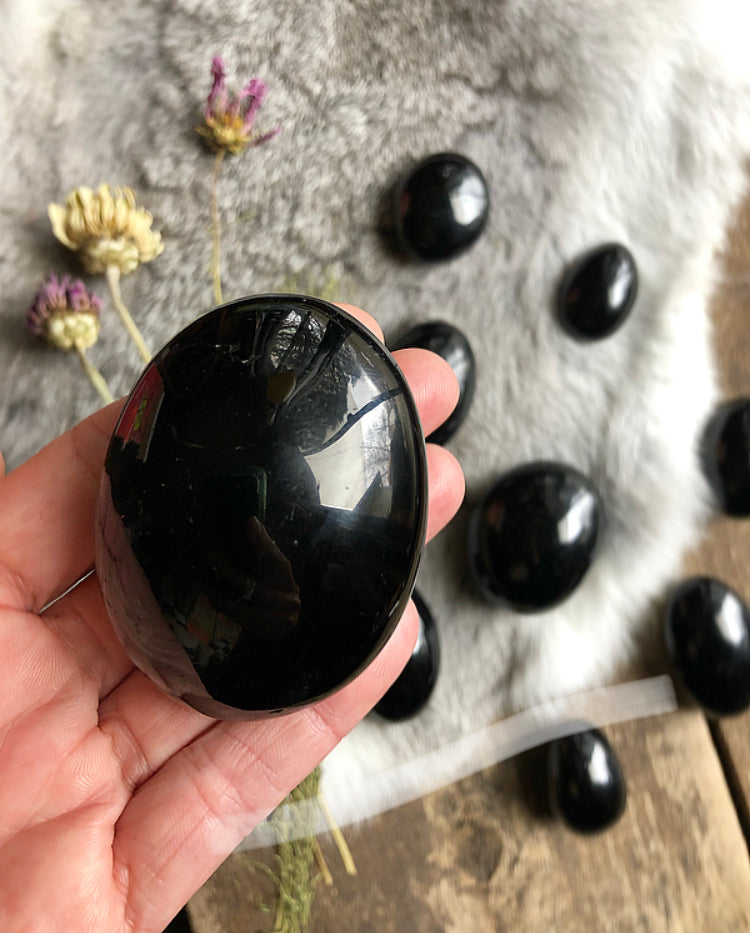 Tourmaline Palm Stone