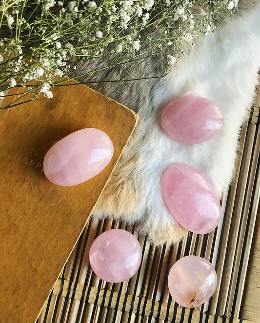 Rose Quartz Palm Stone