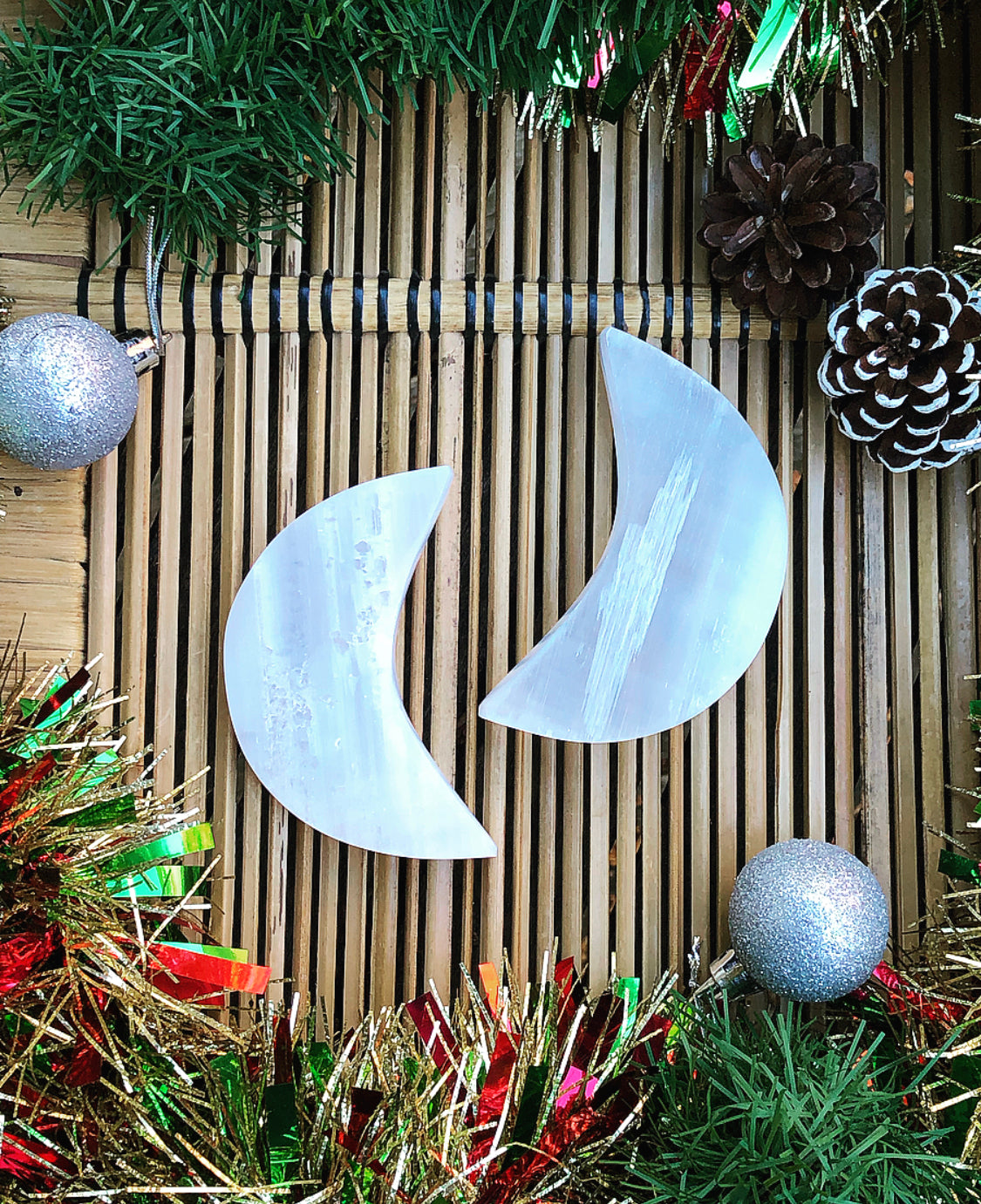 Selenite Moon Charging Plate