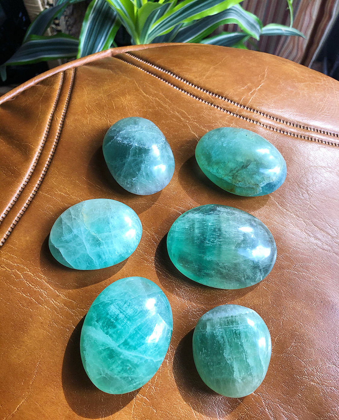 Fluorite Palm Stone