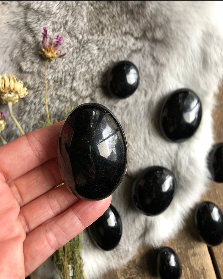 Tourmaline Palm Stone