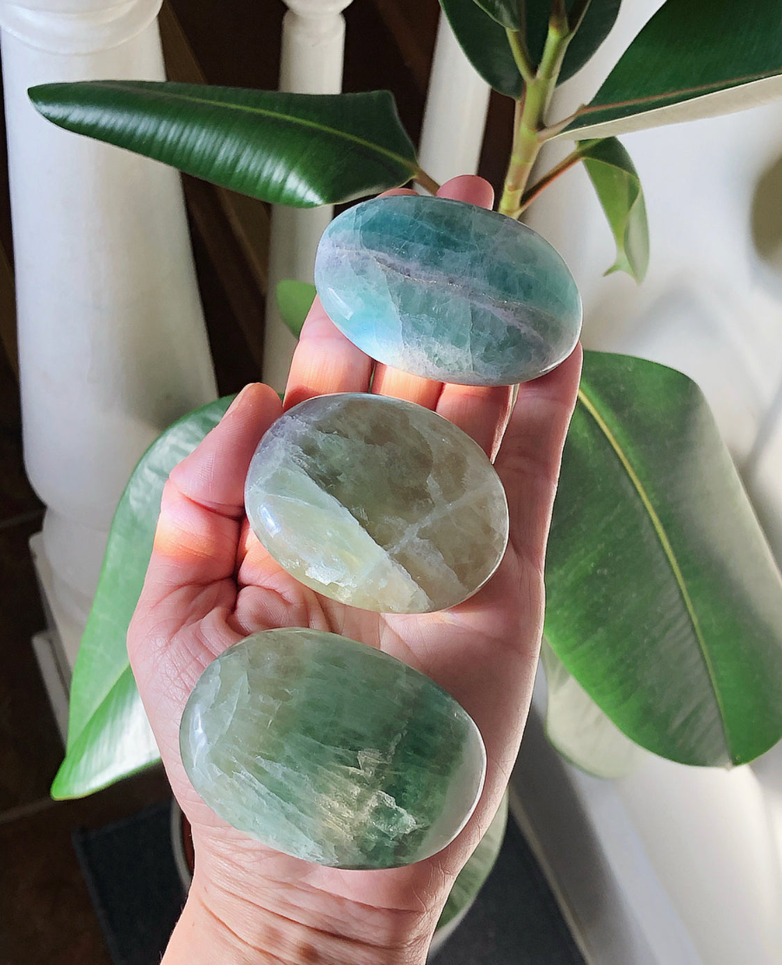 Fluorite Palm Stone