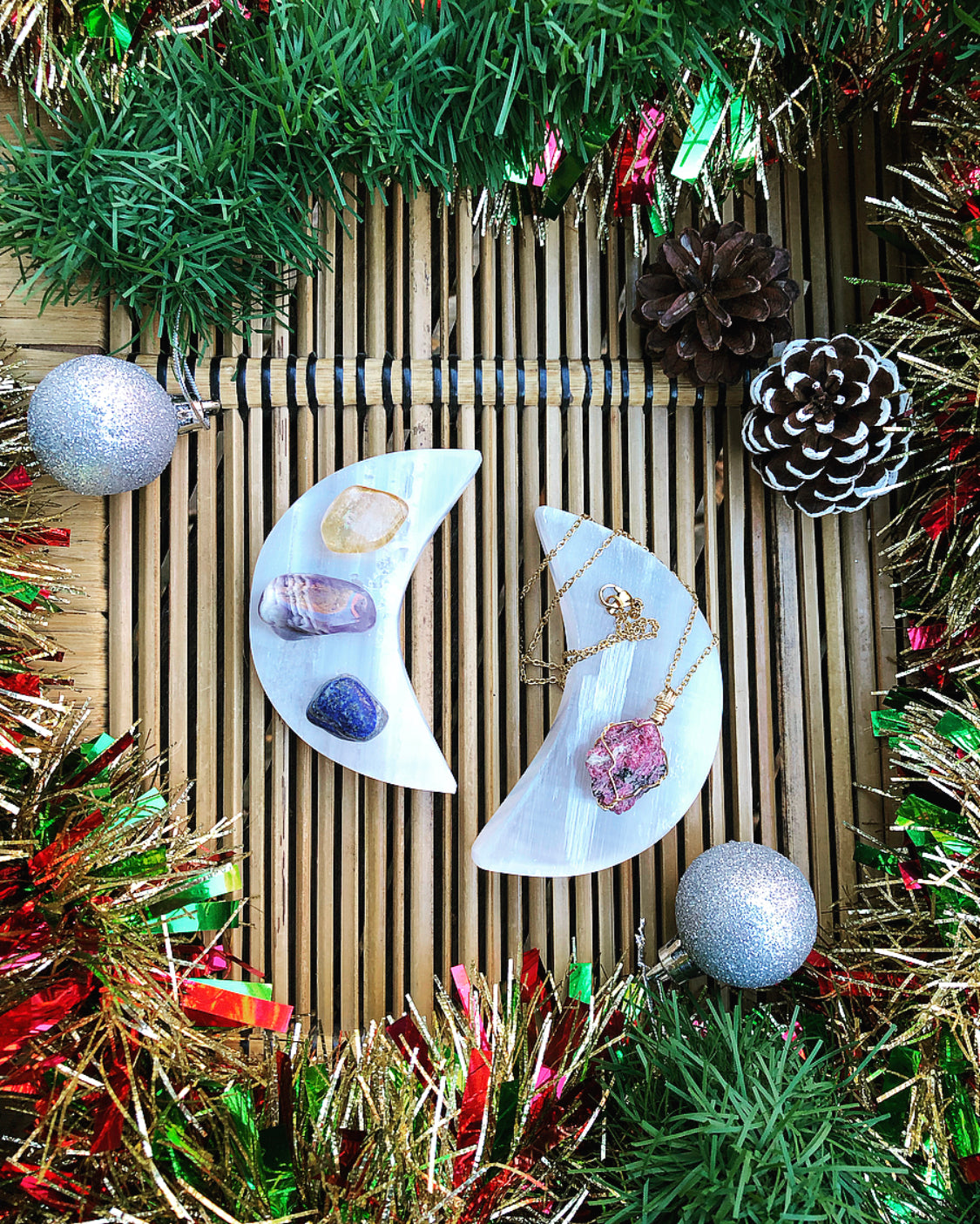 Selenite Moon Charging Plate
