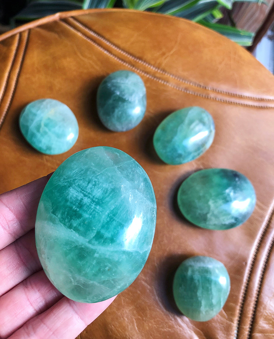 Fluorite Palm Stone