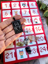 Load image into Gallery viewer, Yule Crystal Advent Calendar with Daily Affirmations &amp; Tarot Necklace
